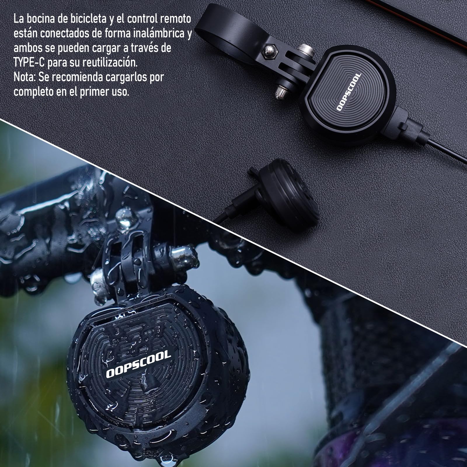 Clacson Bici Elettrico Con Luce - 6 Suoni, USB-C Ricaricabile, Impermeabile IPX5 - Foto 12