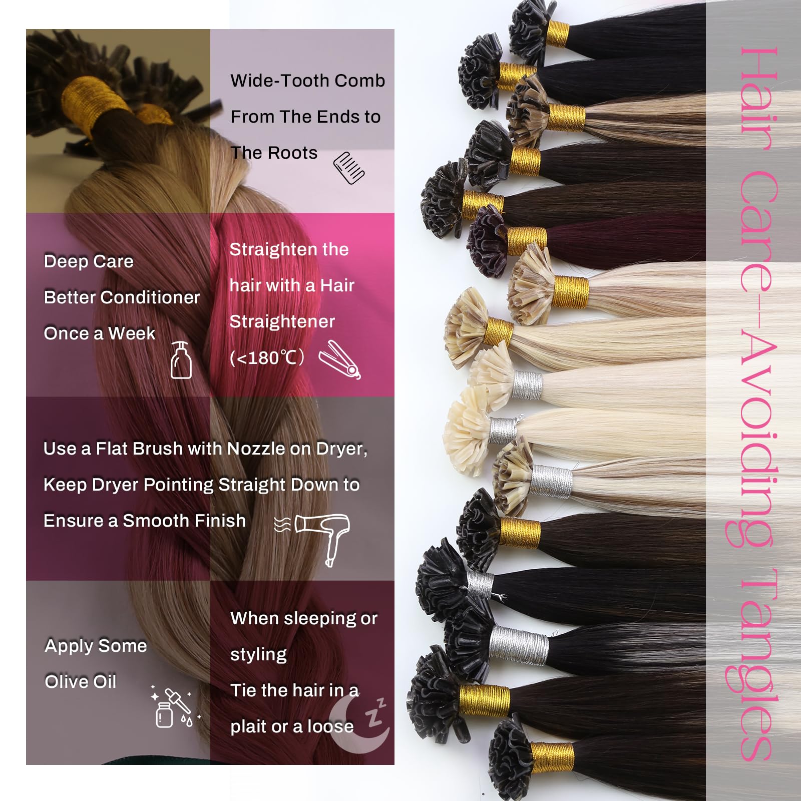 Moresoo Balayage Biondo Extension Cheratina 40cm 1g/1s 50 Ciocche Extension Capelli Veri Cheratina Invisibili Extension con Cheratina da Marrone a Marrone Chiaro con Biondo Medio #3/8/22 50g