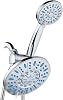 AquaDance Antimicrobial/Anti-Clog High-Pressure 30-setting Rainfall Shower Combo, Microban Nozzle Protection from Growth of Mold, Mildew & Bacteria, Oil-Rubbed Bronze Finish/Coral Green Jets