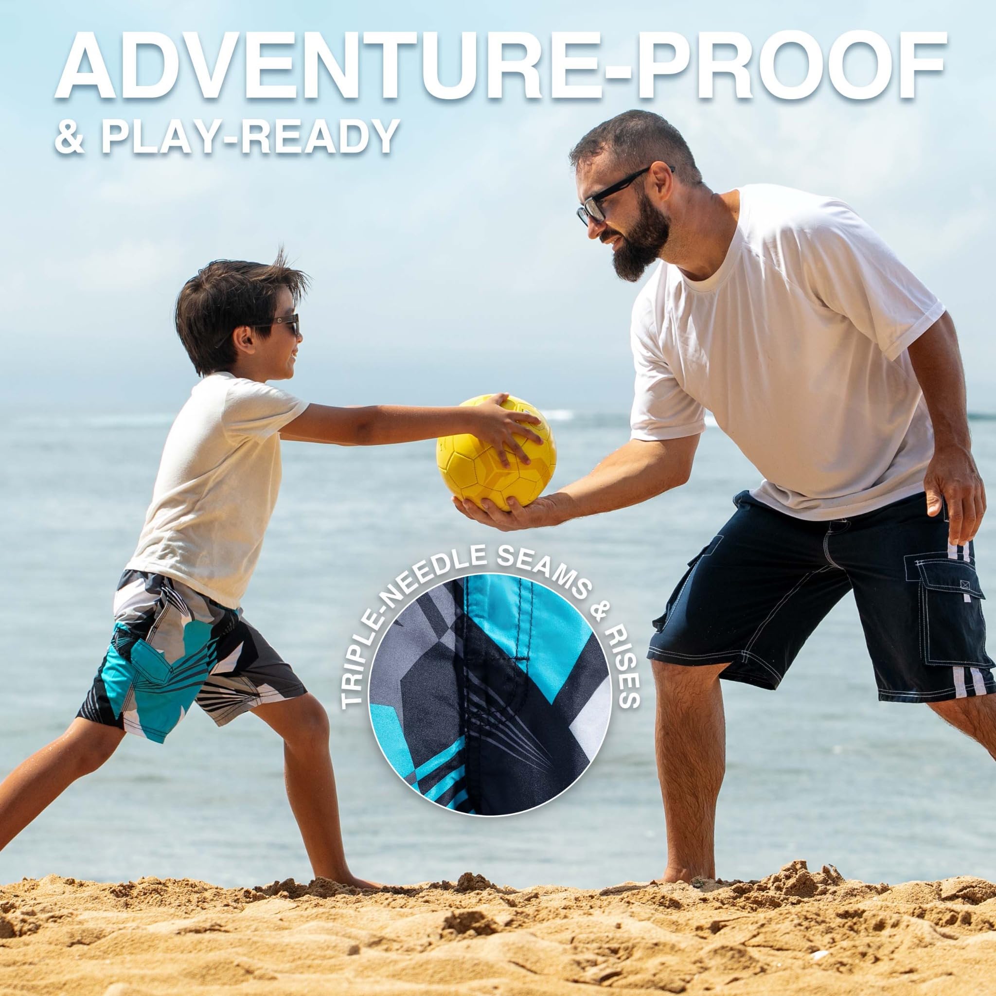 Kanu Surf Boys' Vertigo Geo Swim Trunk