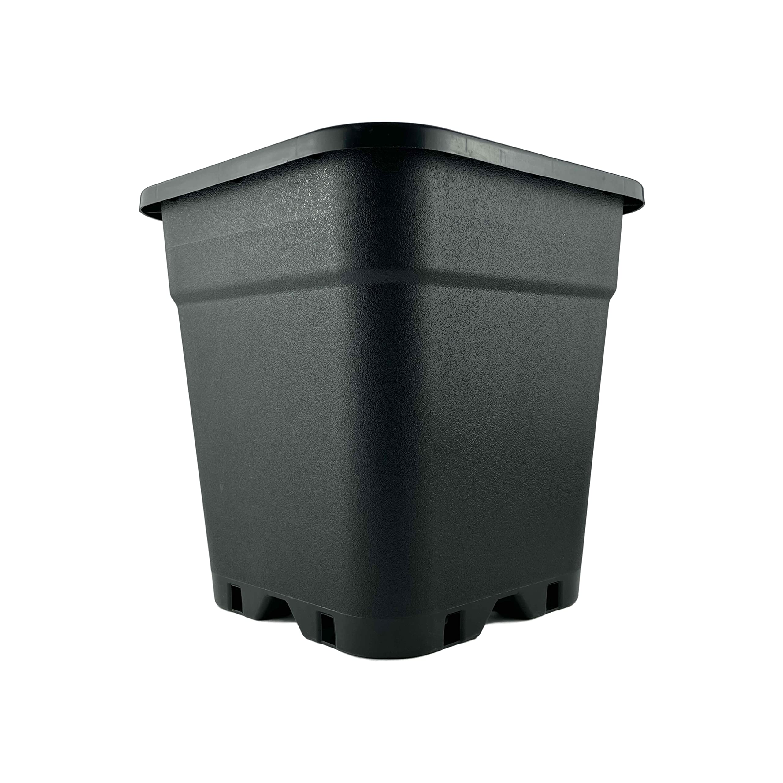 5er Set Pflanztopf Kunststoff Hoch 25x25x26 Cm (11L) Eckig Schwarz | Mit  Drainagelchern Fr Garten, Balkon