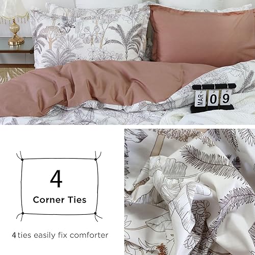 Miniatura 3 de Helthep Funda de edredón tamaño individual, 100% algodón egipcio lavado 600 hilos, tamaño individual (68 x 90 pulgadas) con 2 fundas de almohada (20