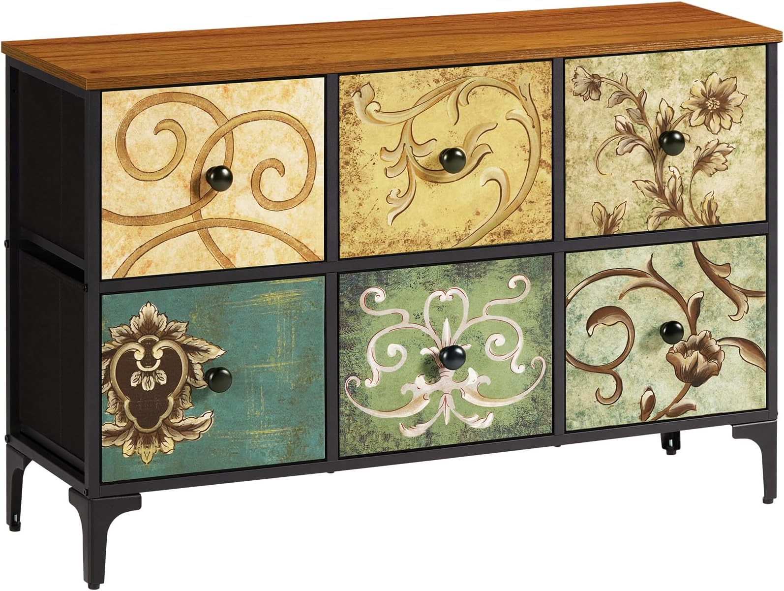 LYNCOHOMEChest of Drawers, 6 Drawer Fabric Bedroom Dresser Storage Drawrs TV Stand, Storage Organizer Unit for Bedroom, Living Room, Entryway, Nursery