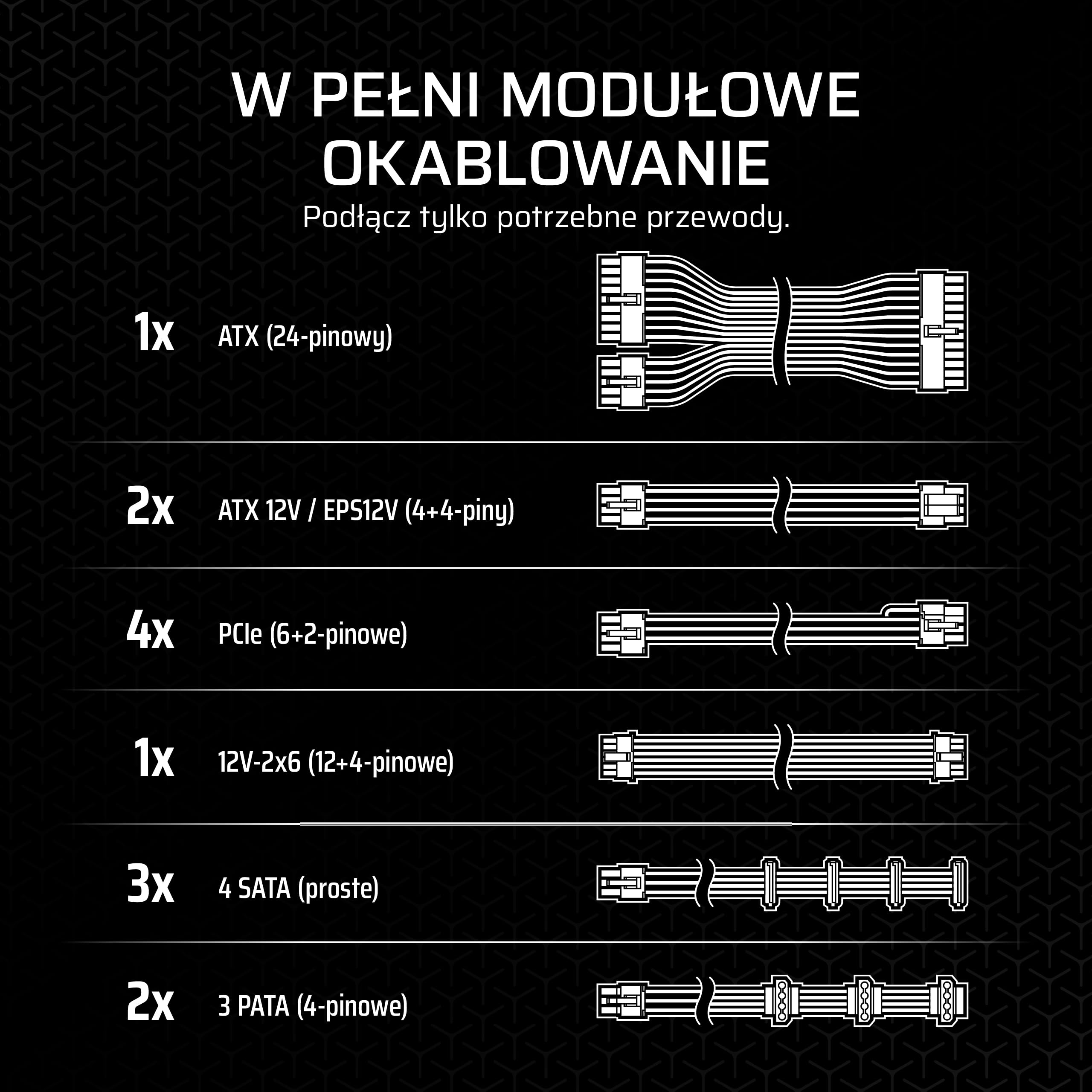 CORSAIR RM1000x W Pełni Modułowy Zasilacz ATX o Niskim Poziomie Hałasu – Zgodny z ATX 3.1 – Obsługa PCIe 5.1 – Sprawność Cybenetics Gold – Natywne złącze 12V-2x6 – Czarny