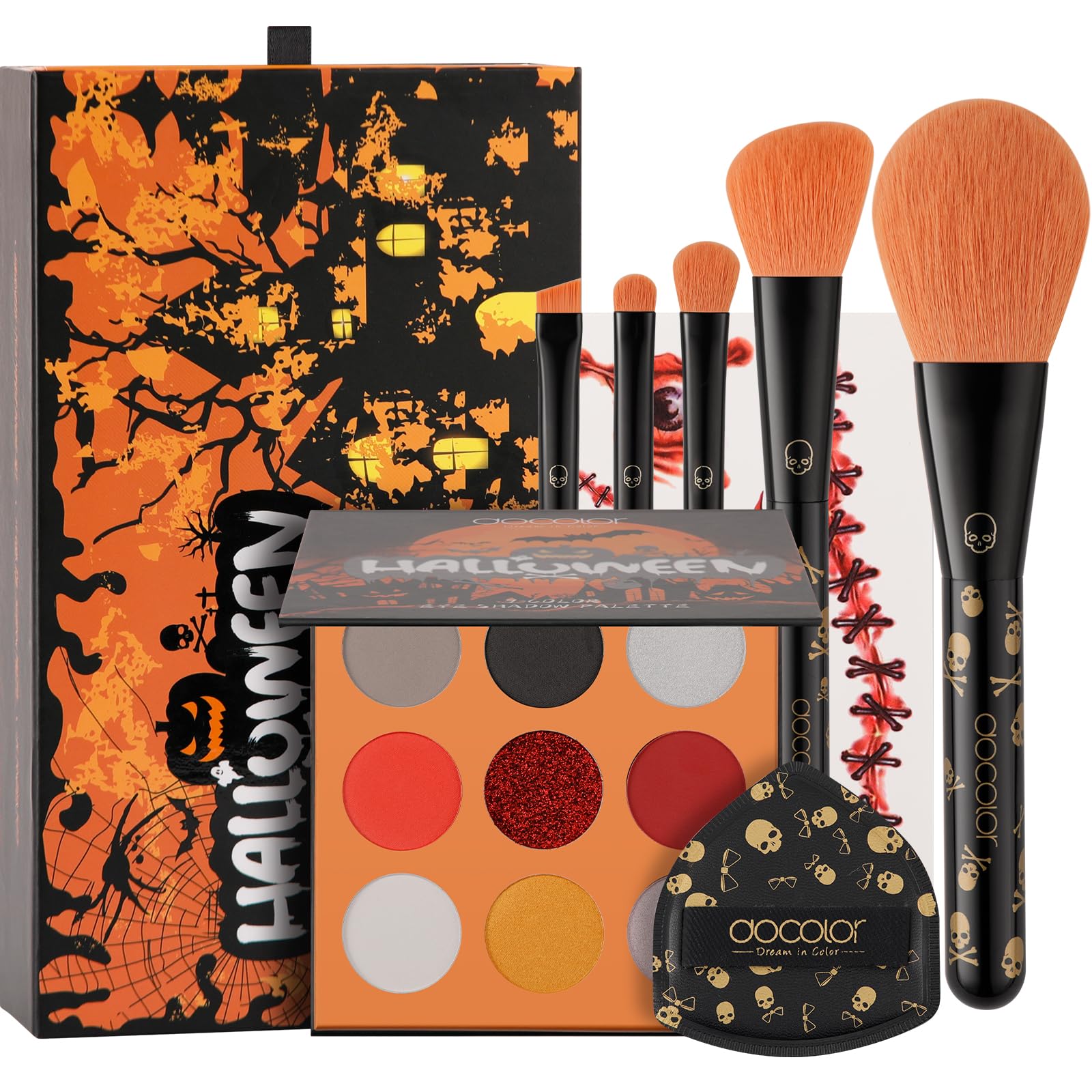 Amazon.com: docolor 4-in-1 Halloween Gifts, Makeup Gift Set for