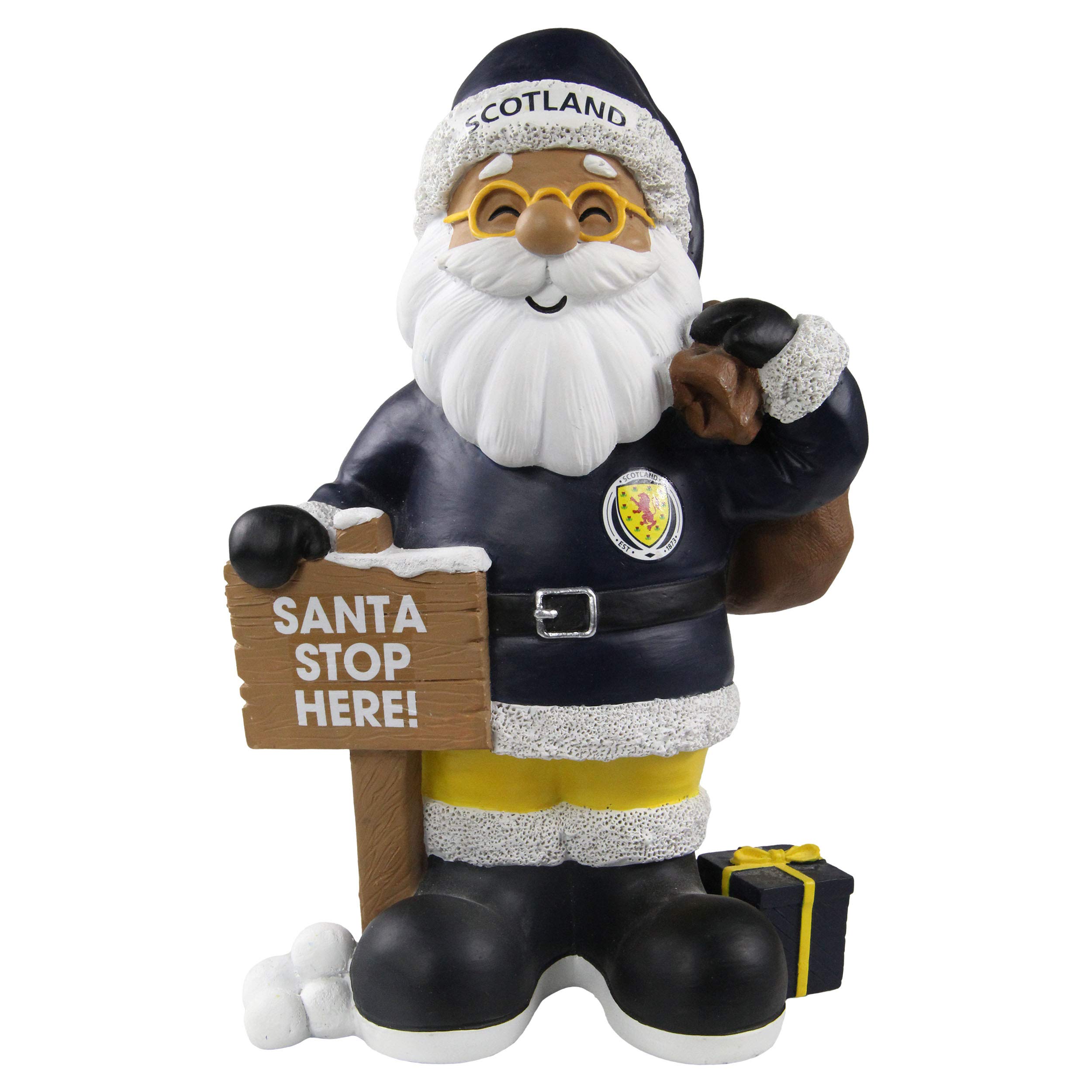 Forever Collectibles UK FOCO SCOTLAND FA 10 INCH RESIN HIGH END SANTA WH