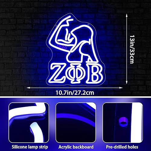 Miniatura 3 de Zpb - Letrero de neón de hermandad de hermandades para decoración de pared, regulable Zpb, luz de neón de hermandad adecuada para reuniones,