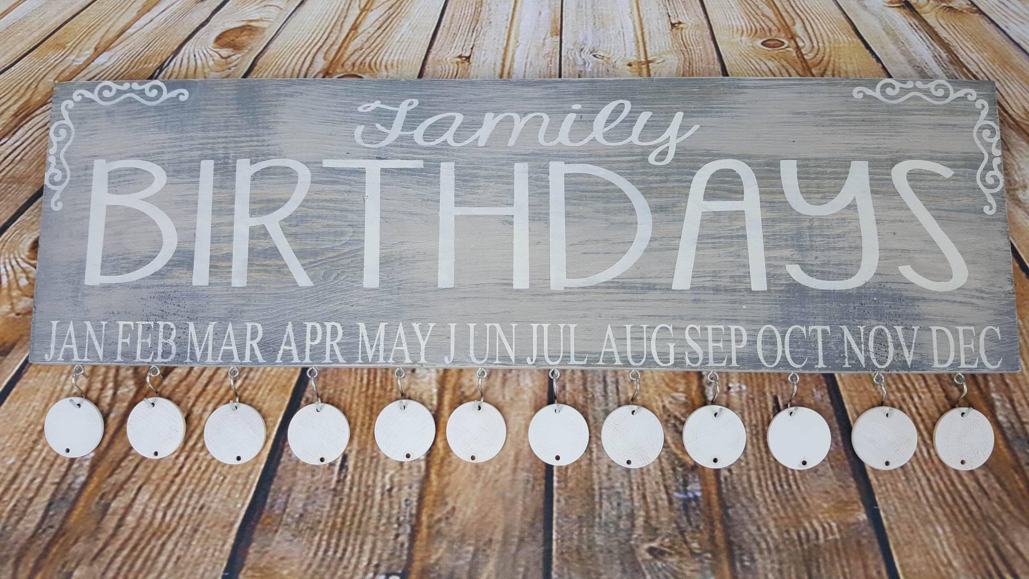 Family Birthday Wall Calandar-Family Celebrations Sign-family wall calendar-personalized sign-family celebrations