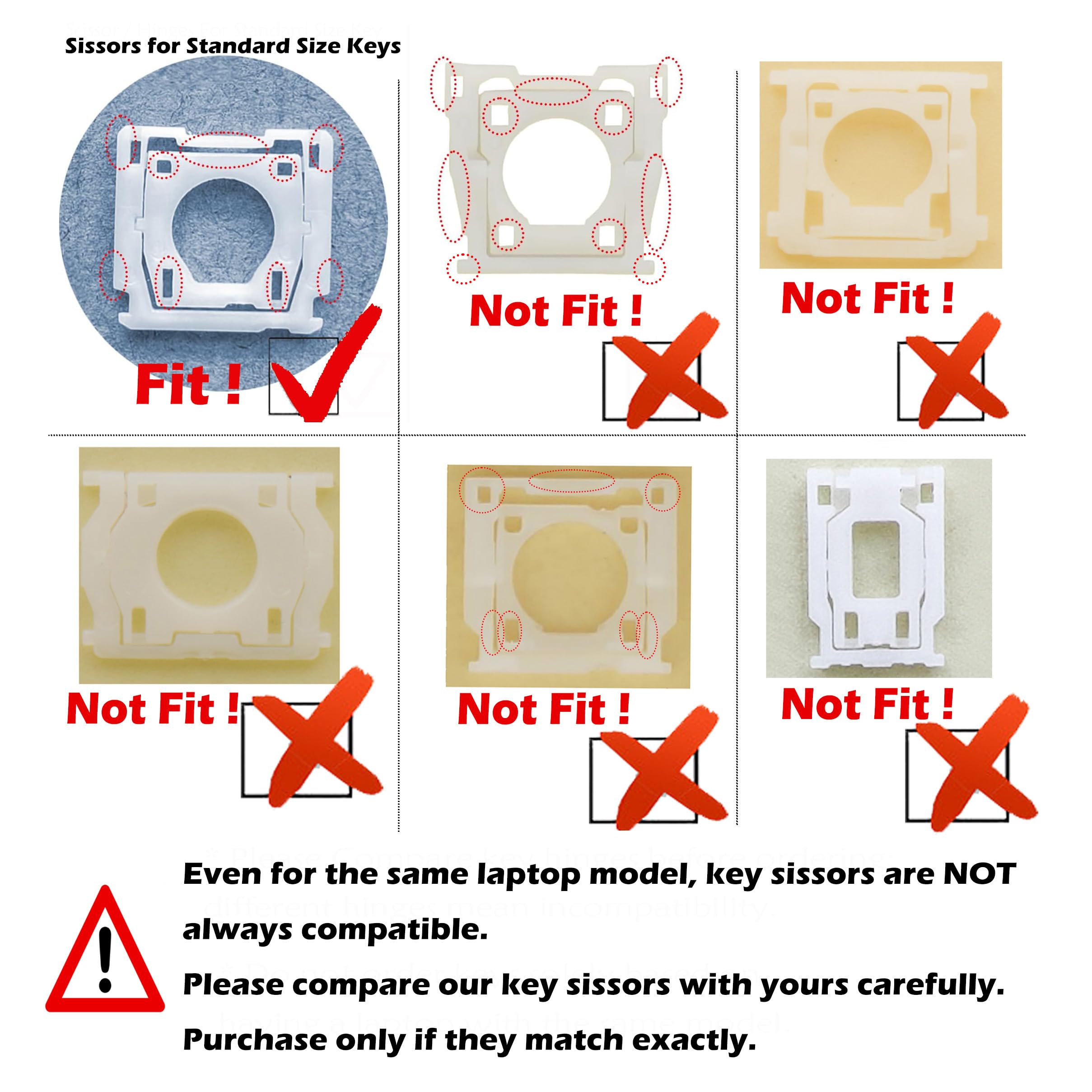【MONOF】KEY NECK CUT TOPS Amazon.com: Laptop Replacement Keys Keycaps Scissor Clips Hinges