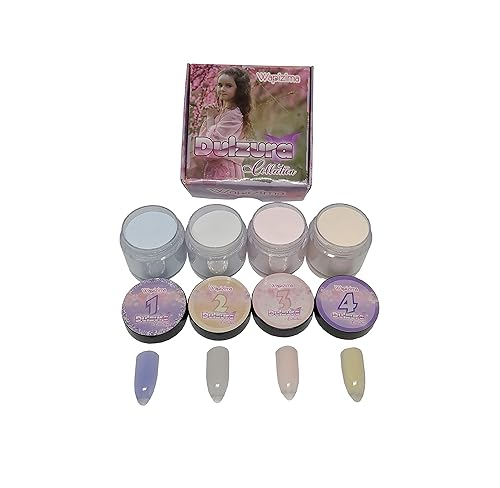Colección de polvos acrílicos para uñas DULZURA - juego de 4 - Uñas de fantasía como