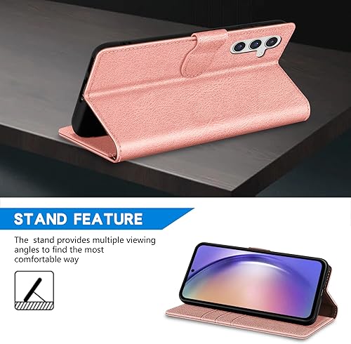 Miniatura 6 de ZZXX Funda tipo cartera para Samsung Galaxy A54 5G con bloqueo RFID, ranura para tarjetas, función atril, cierre magnético, funda protectora de