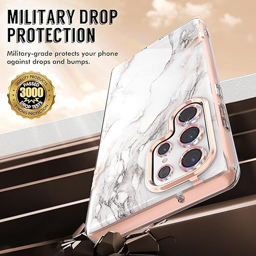 Miniatura 3 de Funda compatible con Samsung Galaxy S23 Ultra 5G, funda protectora delgada y elegante, protección de 360 grados, sin protector de pantalla