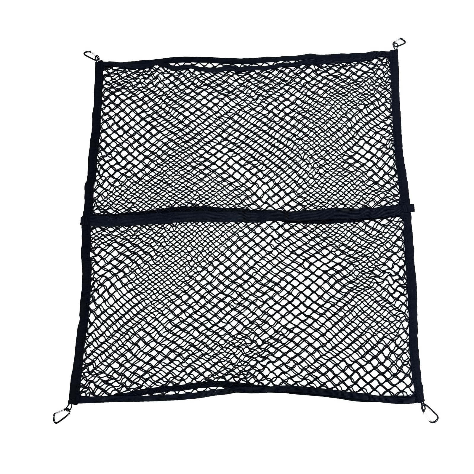 Rete per bagagli ad alta elasticità, a doppio strato, semplice organizer da letto per camion, 1,5 m x 1,5 m, estensibile fino a 3 m x 3 m, adatta per carichi quotidiani leggeri di camion, auto, camper