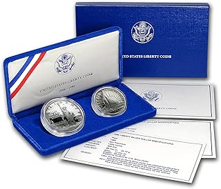 1986 2-Coin Statue of Liberty Proof Set (w/Box & COA) Brilliant Uncirculated - coolthings.us