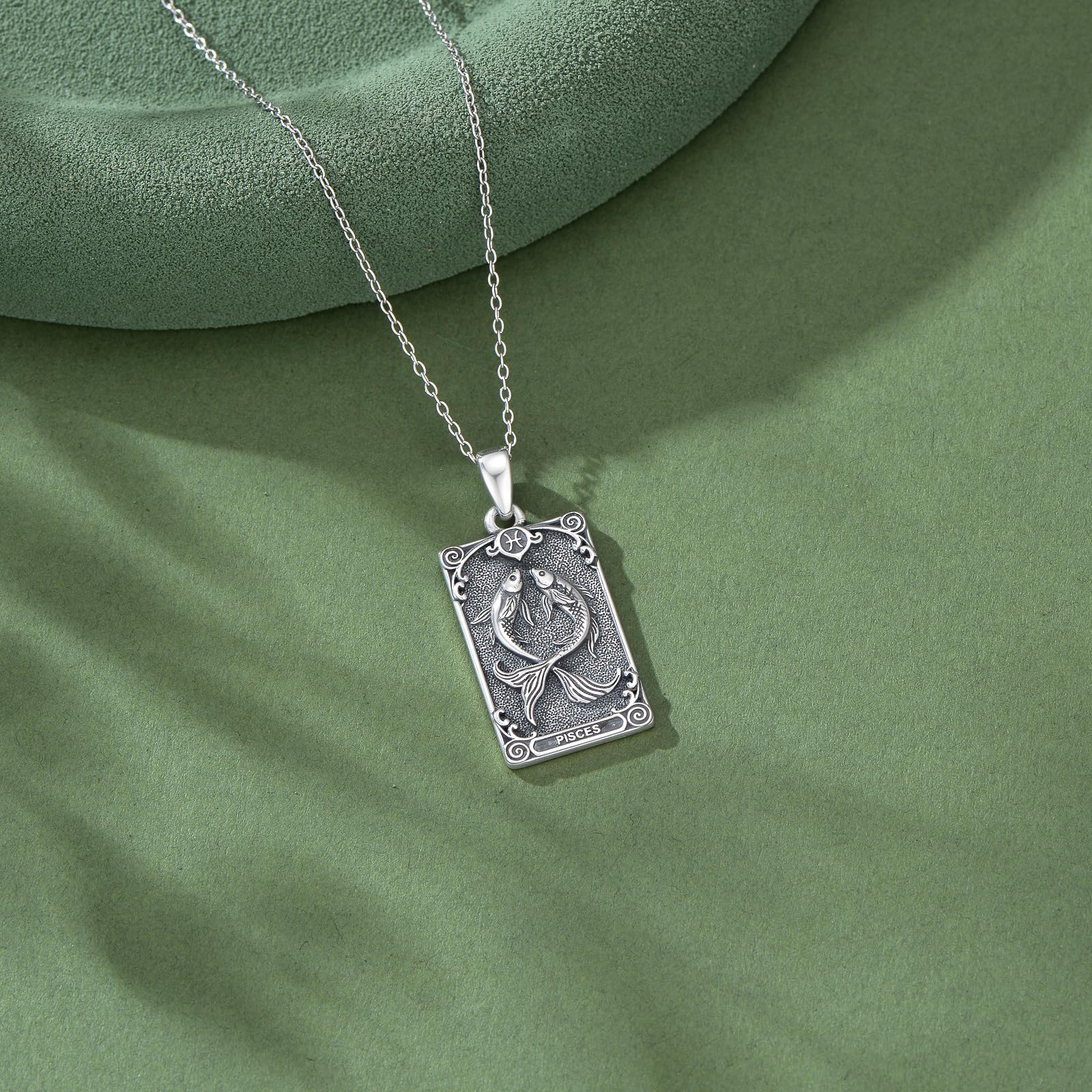 12 Sternzeichen Halskette für Herren Damen 925 Sterling Silber Sternbilder Horoskop Anhänger Kette Geburtstag Astrologie Schmuck Geschenke für Männer Frauen