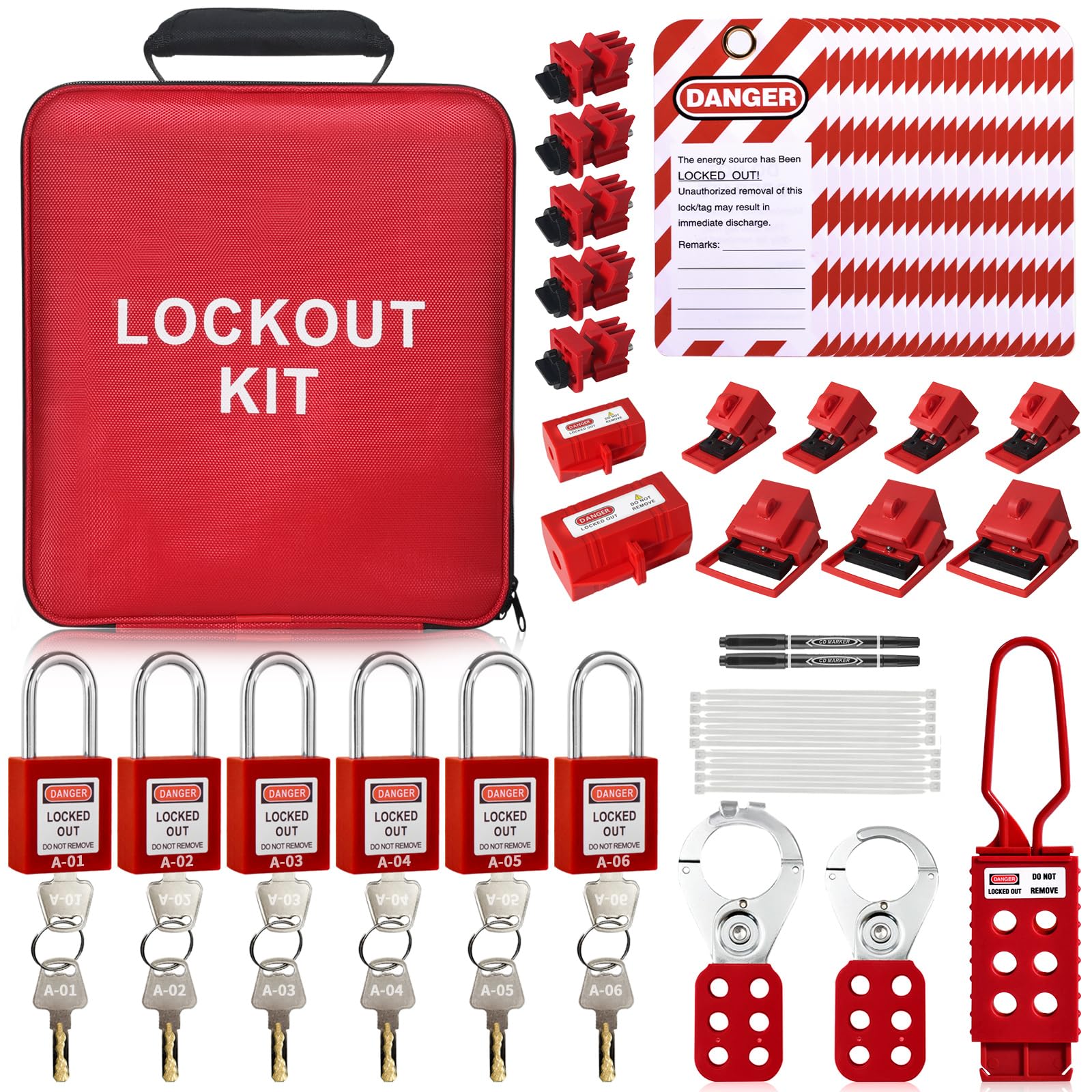 Kit de etiquetado de bloqueo, kits de etiquetado de bloqueo eléctrico, kit de bloqueo, kit de etiquetado de bloqueo eléctrico, kit de etiquetado de bloqueo industrial, etiqueta de bloqueo, cerraduras