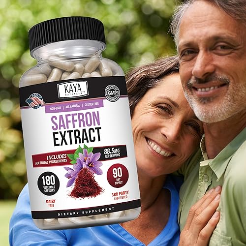 Miniatura 7 de Kaya Naturals Suplemento de azafrán – Extracto de azafrán 100% puro – 180 cápsulas – Sin OMG, sin gluten, fabricado en Estados Unidos