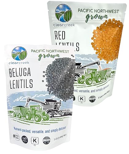 Miniatura 14 de Lentejas rojas cultivadas en el Pacífico Norte, bolsa resellable de 4 libras, sin OGM, kosher, vegano