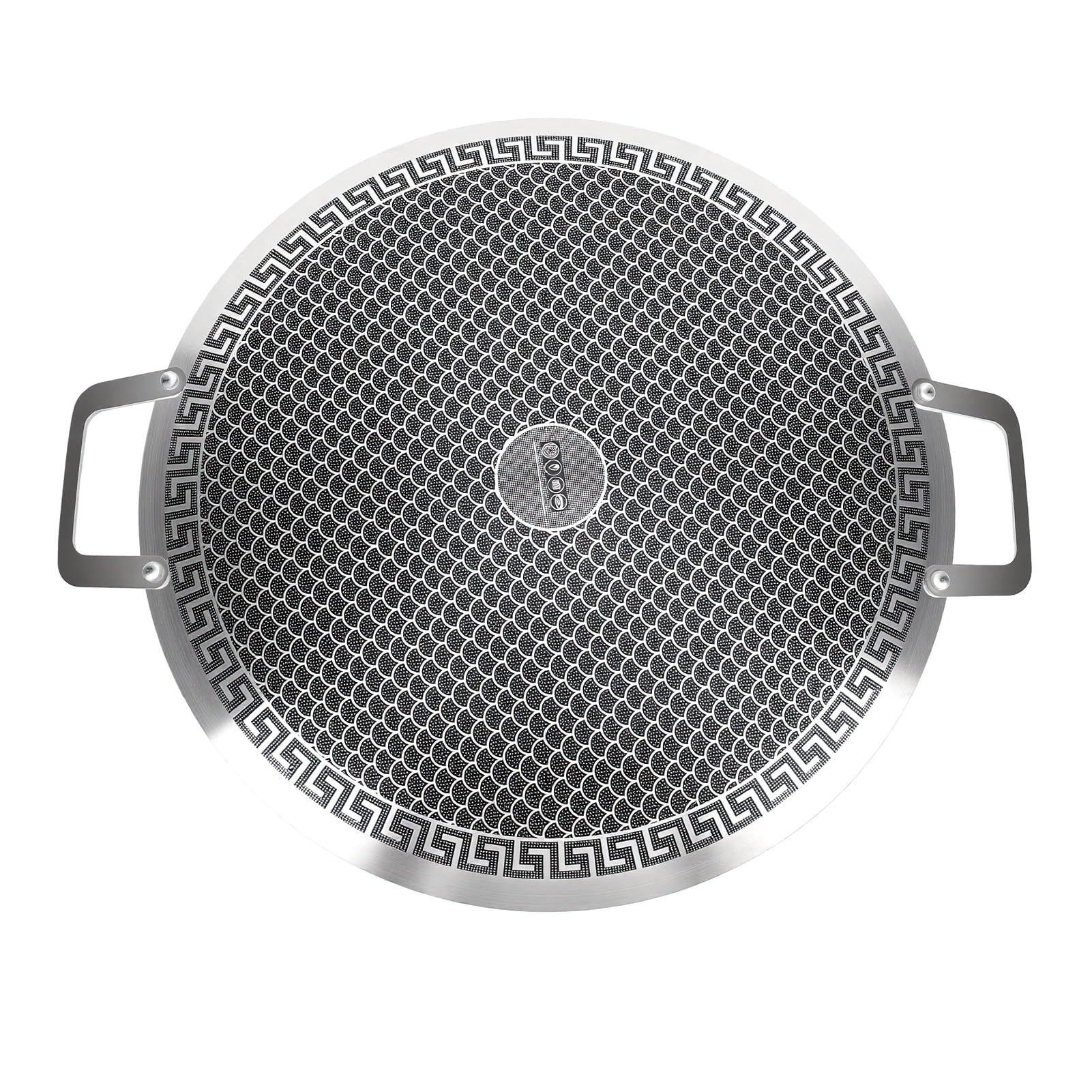 Talonik Grillowy ze Stali Nierdzewnej, Okrągła Patelnia (38cm)