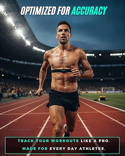 Miniatura 3 de Powr Labs Correa de pecho para monitor de frecuencia cardíaca Bluetooth y ANT+, comodidad durante todo el día, fácil conectividad, compatible