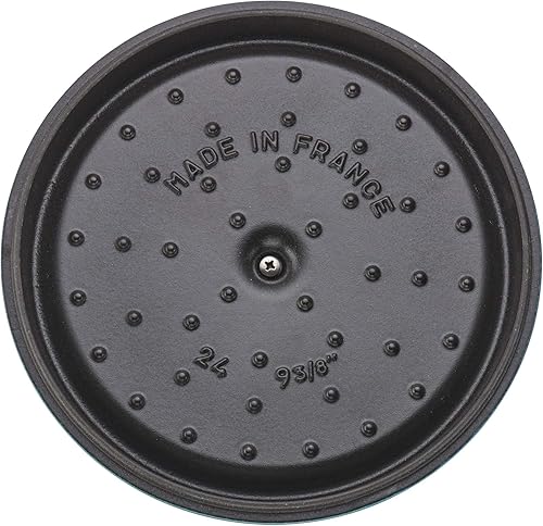 Vista 306 de STAUB Horno holandés de hierro fundido 4-qt Round Cocotte, fabricado en Francia, sirve 3-4, blanco