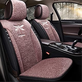EET Cálido De 5 Plazas Funda para Asiento De Coche Delantera Y Trasera Universal Material De Piel Sintética Antideslizante Asiento De Coche Cojín De Asiento De Cojín Accesorios Interiores