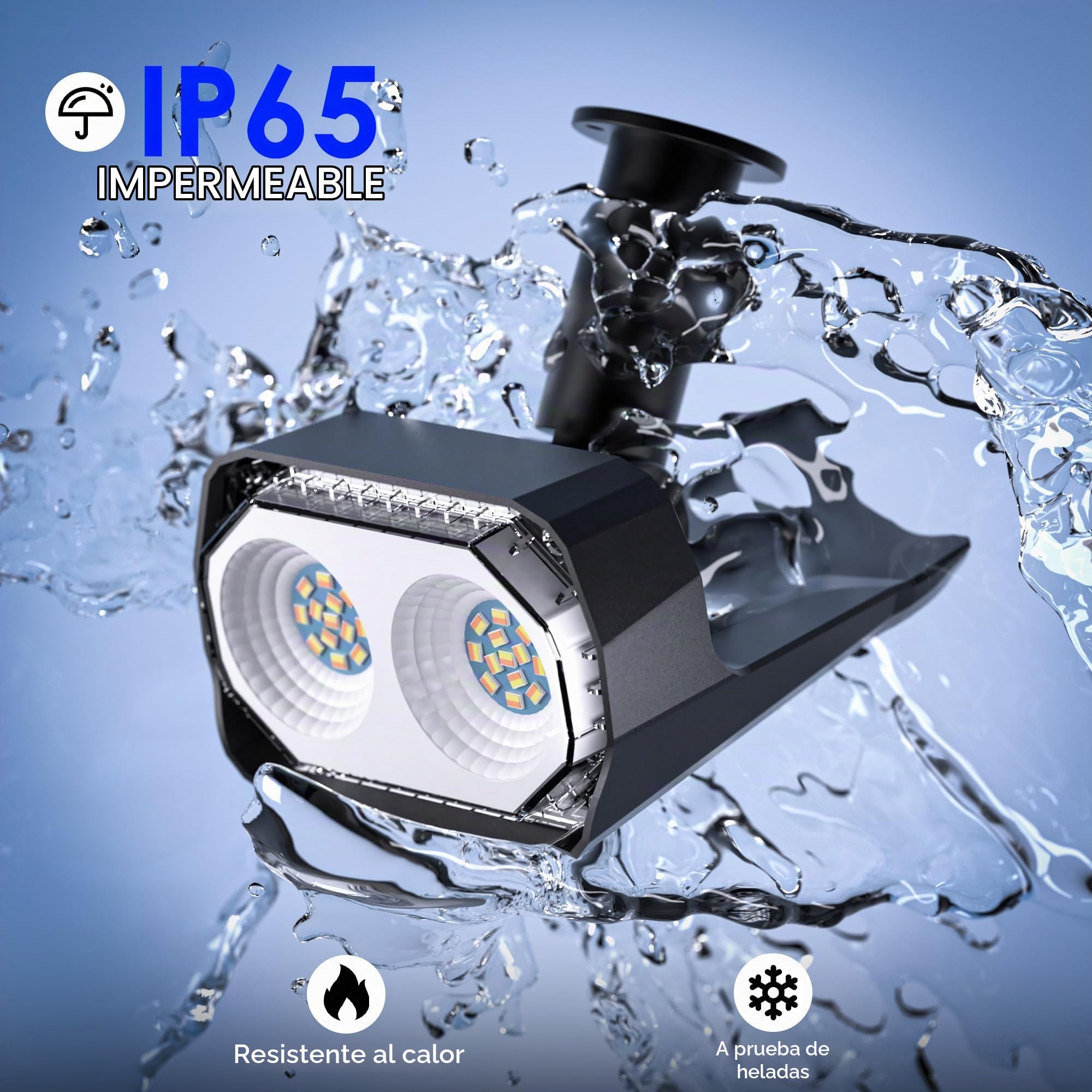 Quntis Luces Solares LED Exterior Jardin 3 Colores 4 Piezas