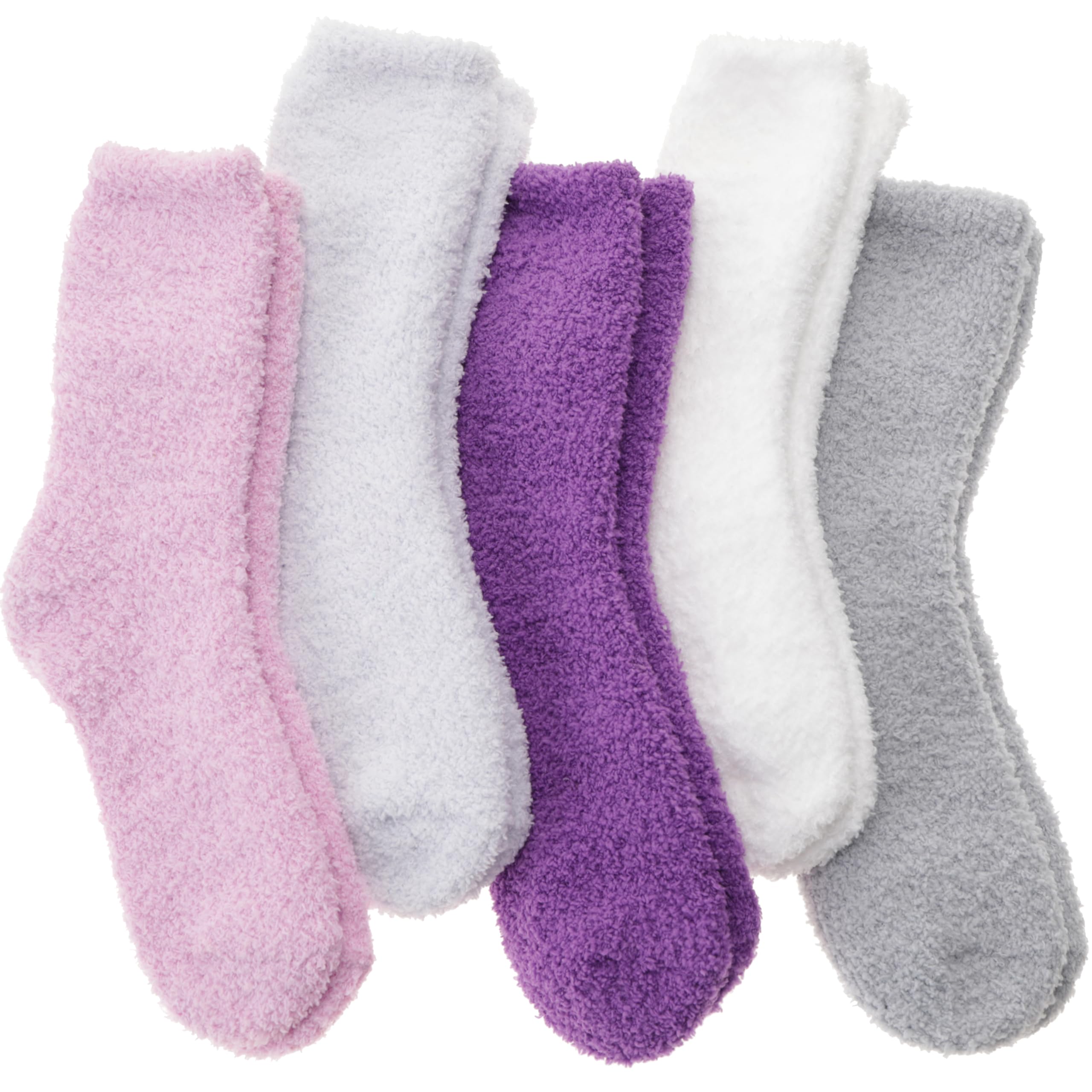 Fuzzy Socks Warm Fluffy Winter Cozy Thick Plush Slipper Sleep Comfy Crew Socks for Women &amp; Men 5 Pairs