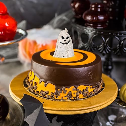 Miniatura 108 de Gyufise 24 piezas de decoración de magdalenas fantasmas – Purpurina blanca espeluznante Halloween Baby Shower Cupcake Picks para decoración