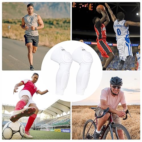 Miniatura 7 de Rodilleras acolchadas de compresión para baloncesto, fútbol, voleibol (paquete de 2), protector de soporte de rodilla para niños, niñas, jóvenes y