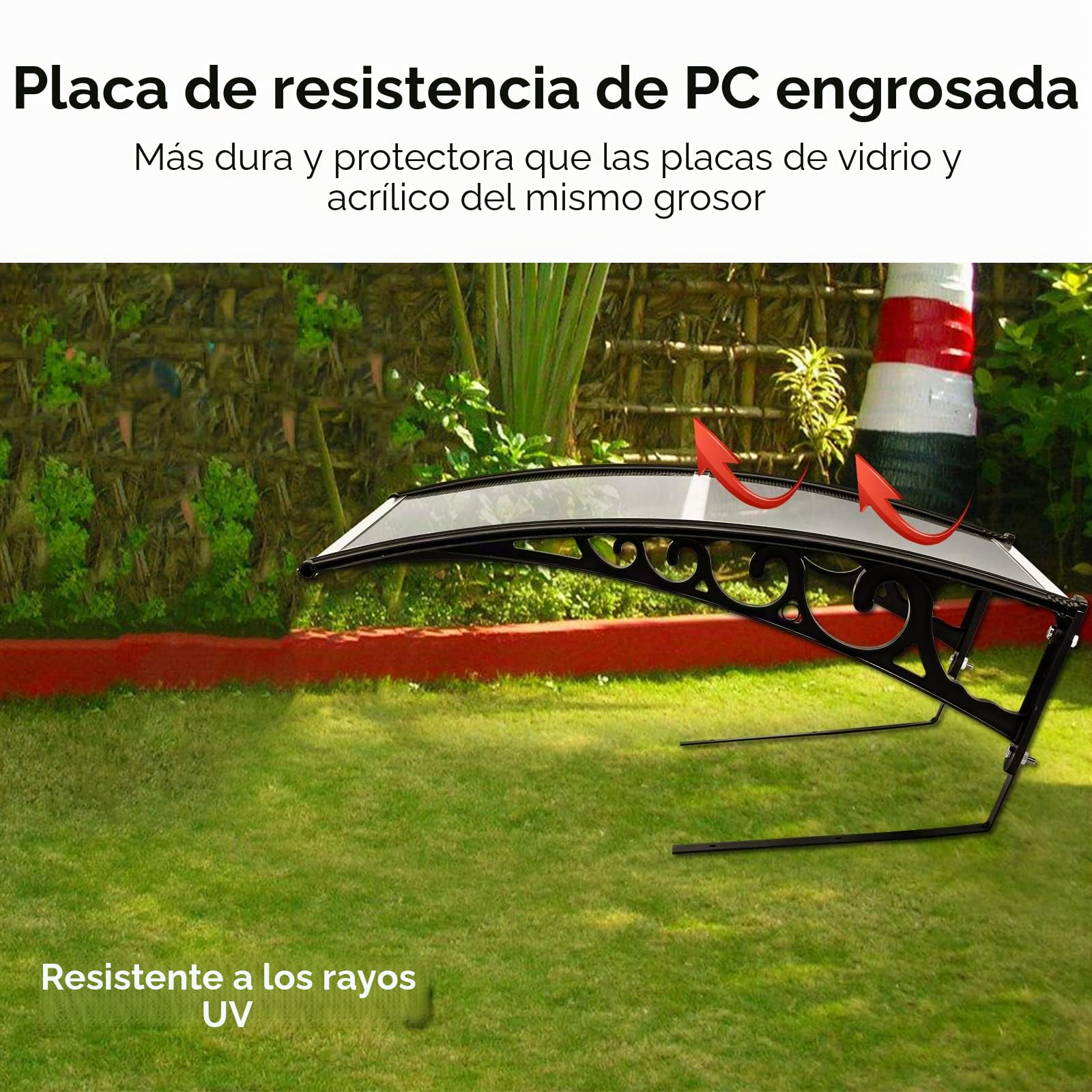 Robot cortacésped garaje techo cochera cubierta para robot cortacésped cortacésped 106 x 87 x 50 cm robot cortacésped garaje protección contra la lluvia, granizo y rayos UV – Transparente