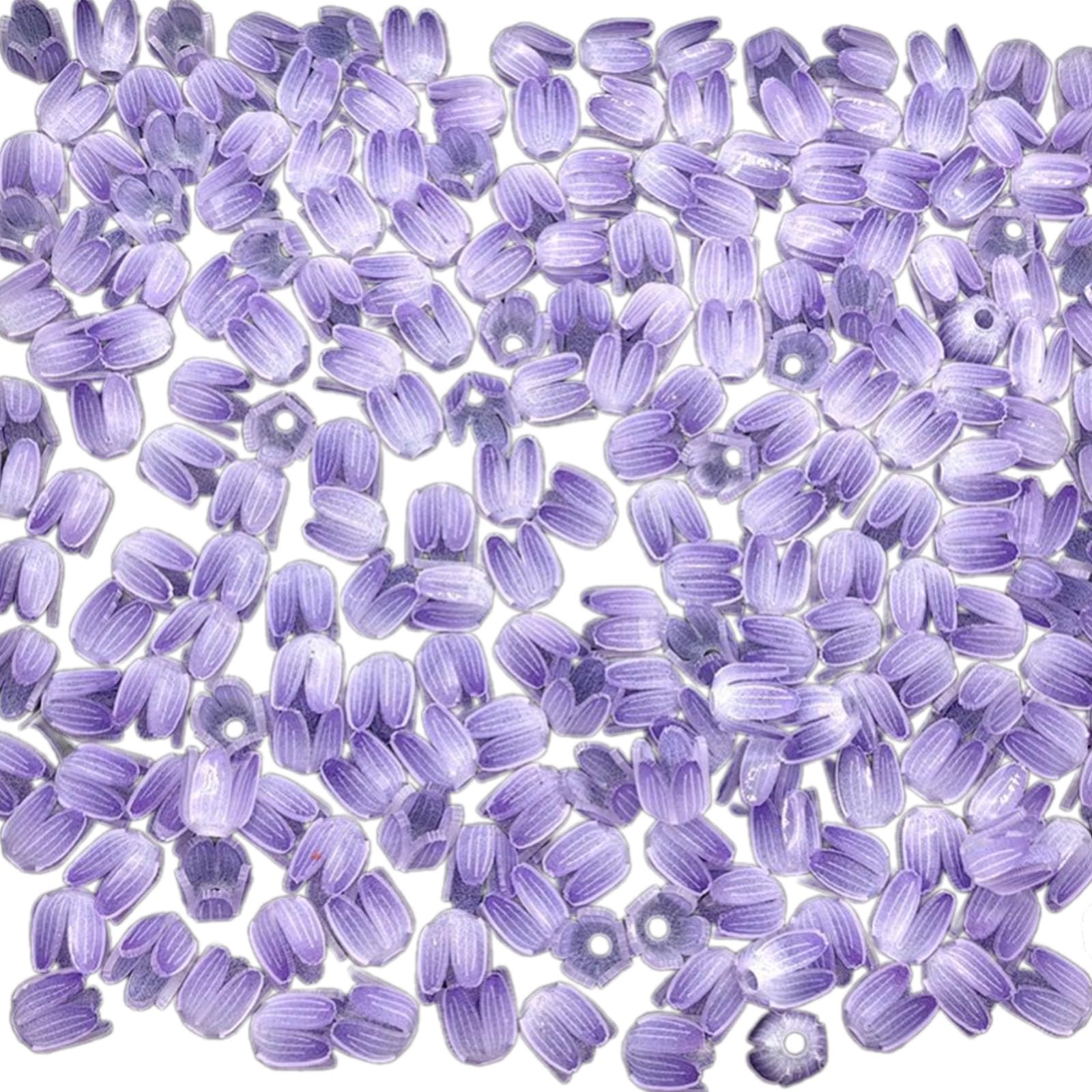 Tfaoys C 50 Pcs Tulips Beads Flower Beads Olor Print Flower Buds For Bracelets Necklaces Jewellery Night Light Making