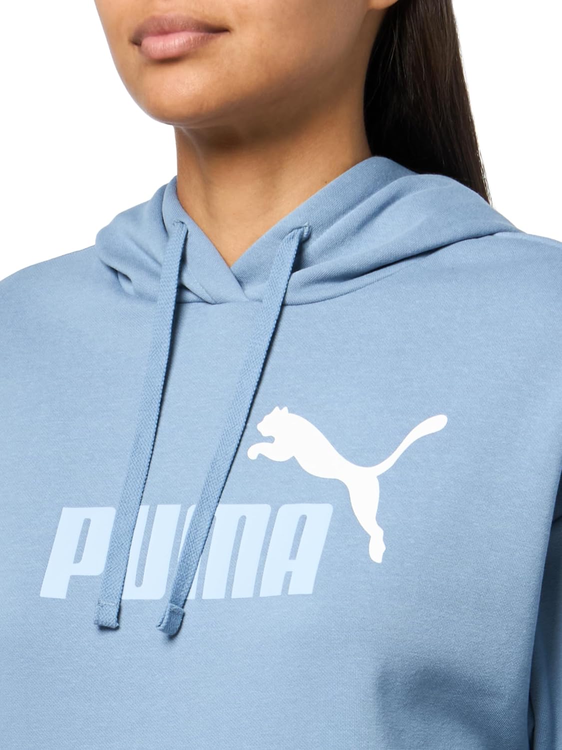 PUMA Women's Essentials Logo Fleece Hoodie (Available in Plus Sizes), Cool Blue AH25 - Image 3