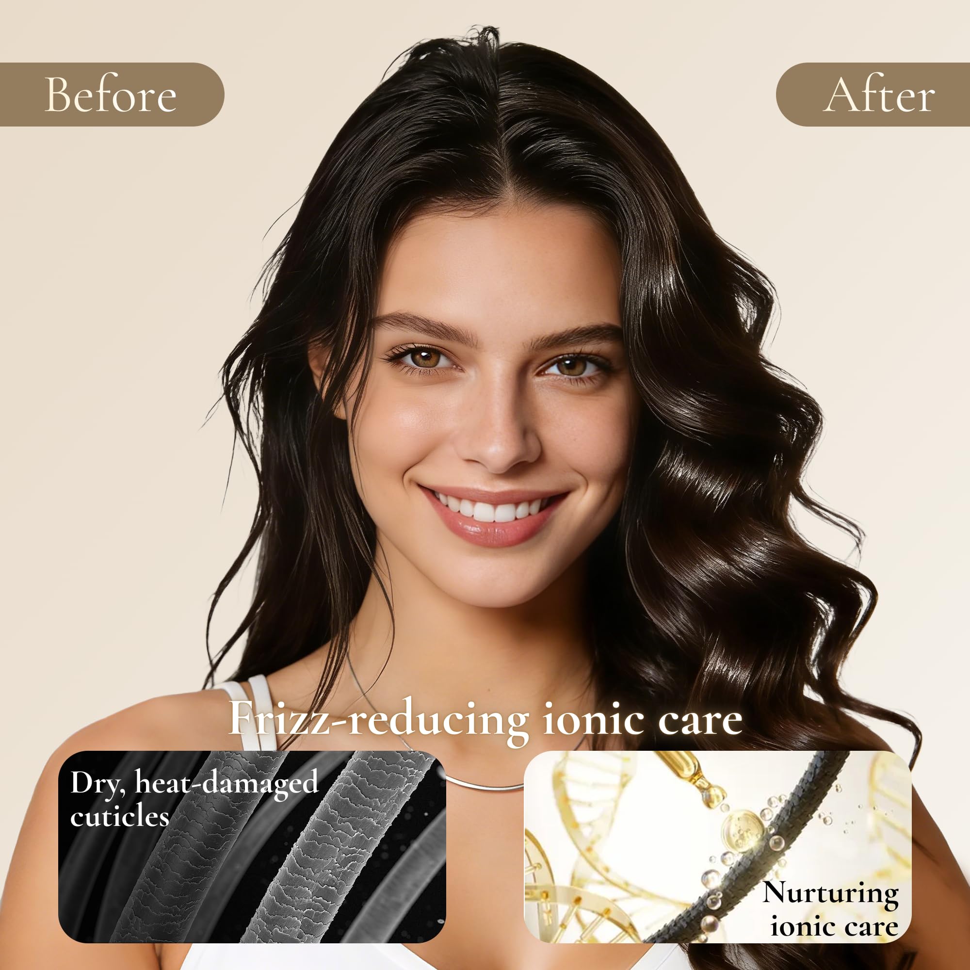 BarberBoss todo en uno Secador de aire caliente, profesional, rápido, antifrizz, con tecnología de iones negativos, volumen, rizador, herramienta de peinado de alta velocidad, QR-8820