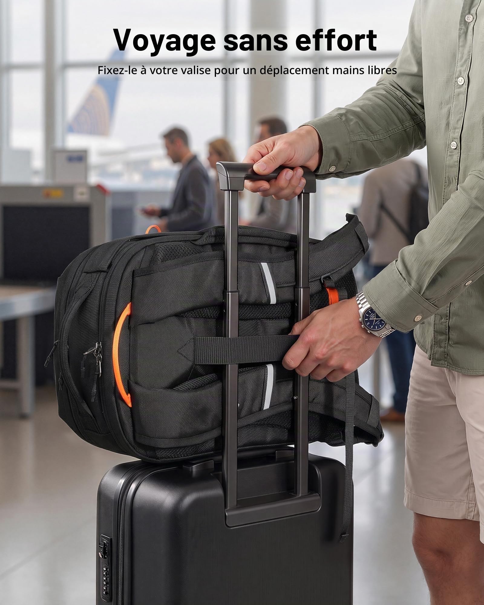 Tolaccea Sac à Dos Ordinateur Portable 30L, 15,6", Voyage et Bagage Cabine