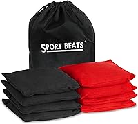 Vista 9 de SPORT BEATS Juego de 8 Bolsas de Cornhole de Peso y Tamaño Reglamentario Incluye Estuche de Transporte