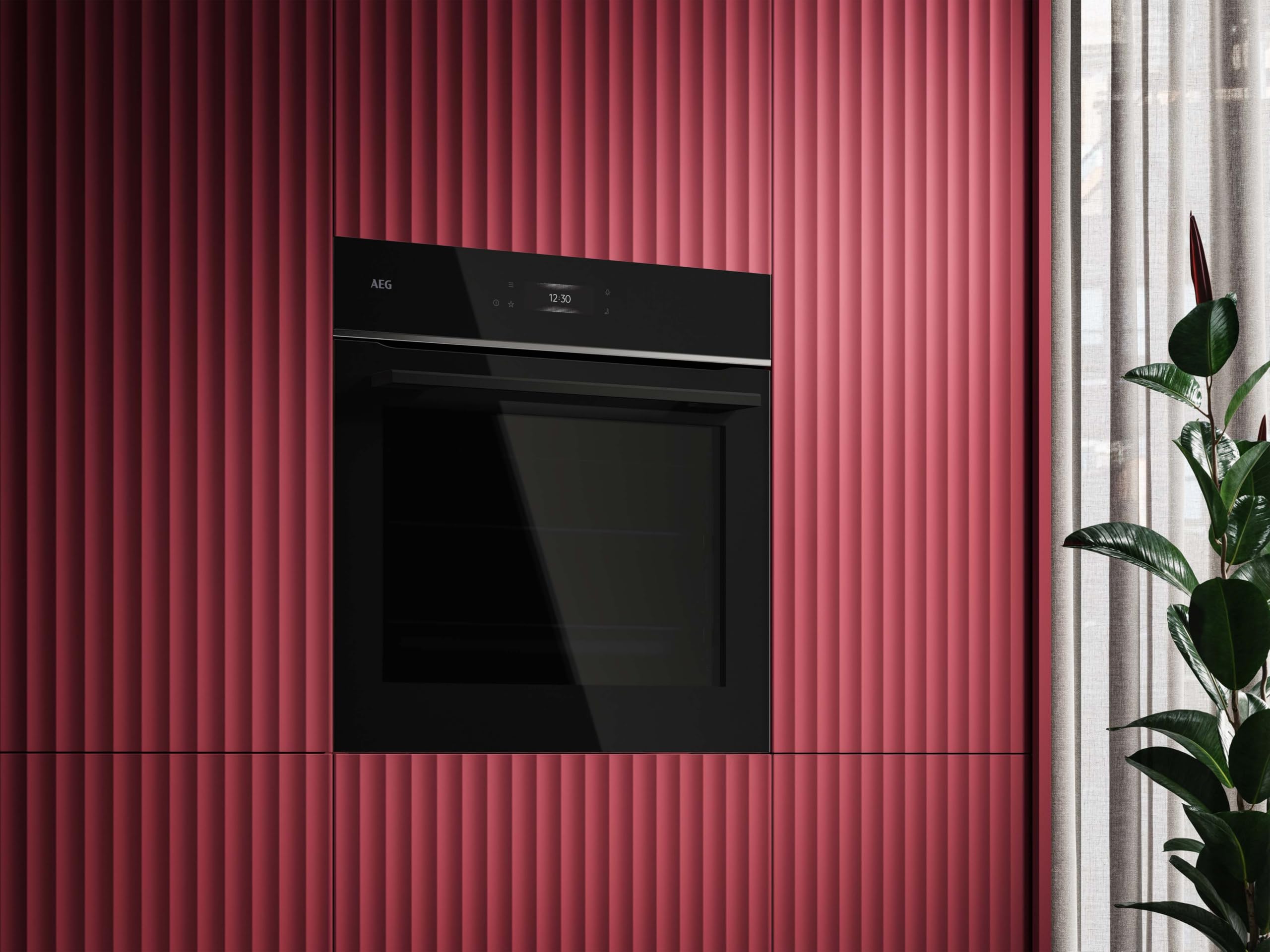 AEG TE7PB62WAB - Four encastrable Wifi - Série 7 - Écran couleur TFT Full Touch avec assistant de cuisson - Fabriqué en Allemagne - Auto-nettoyage à pyrolyse - Capteur de température centrale : pour