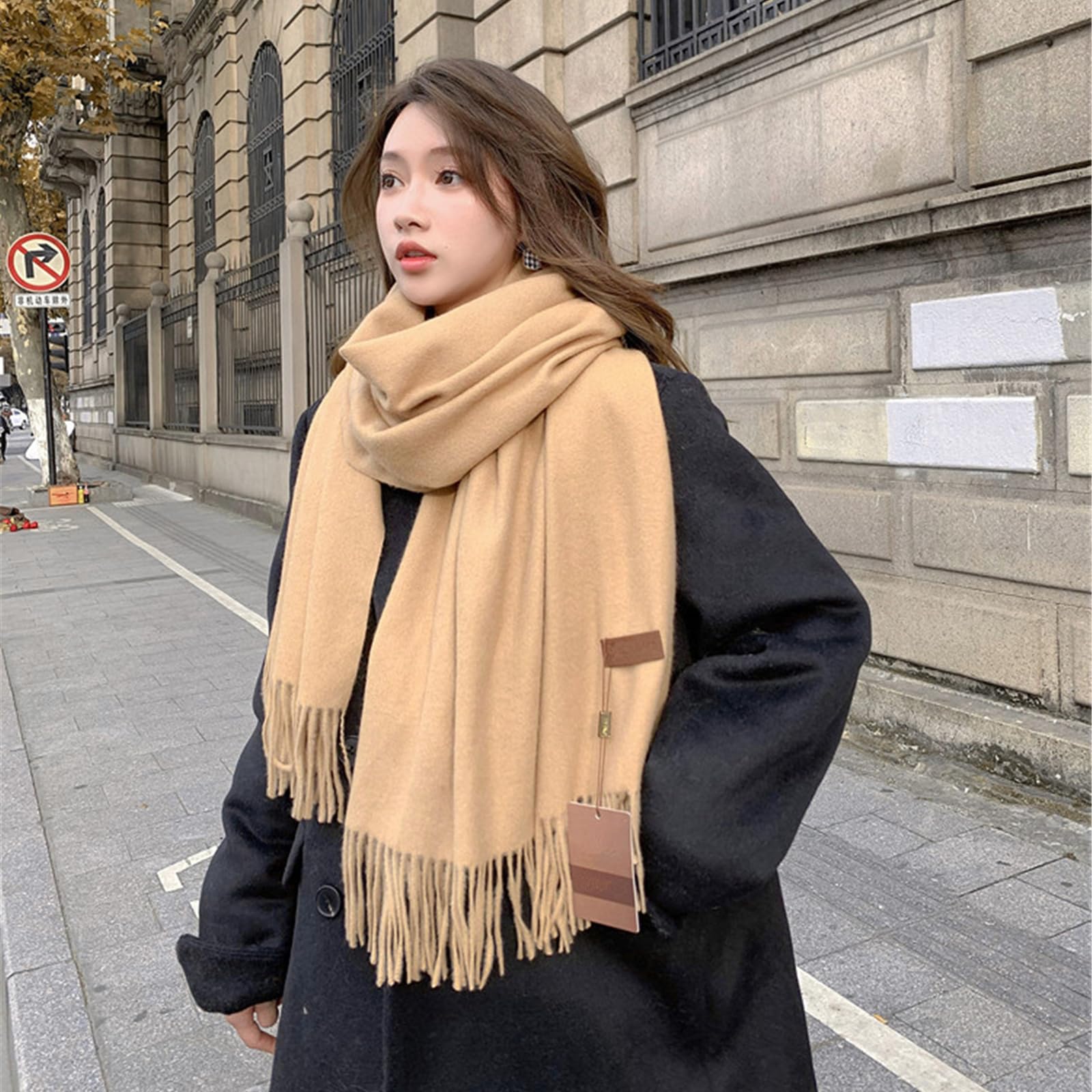 Foulard Donna Sciarpe Da Alla Moda Versatili Calde E Spesse Per L'autunno Inverno
