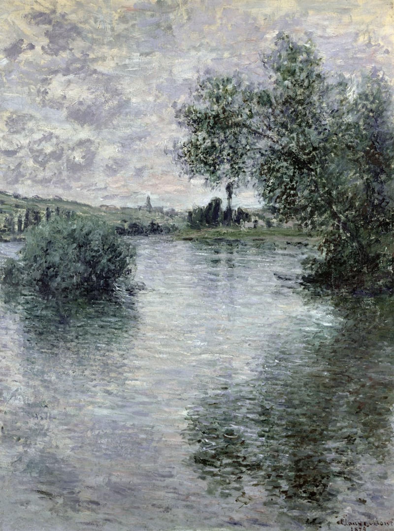 POSTERIIk Famous Print Pop Art Wall Art Graffiti the Seine At Vetheuil by Claude Monet Art Prints for Home Decor 60x90cm
