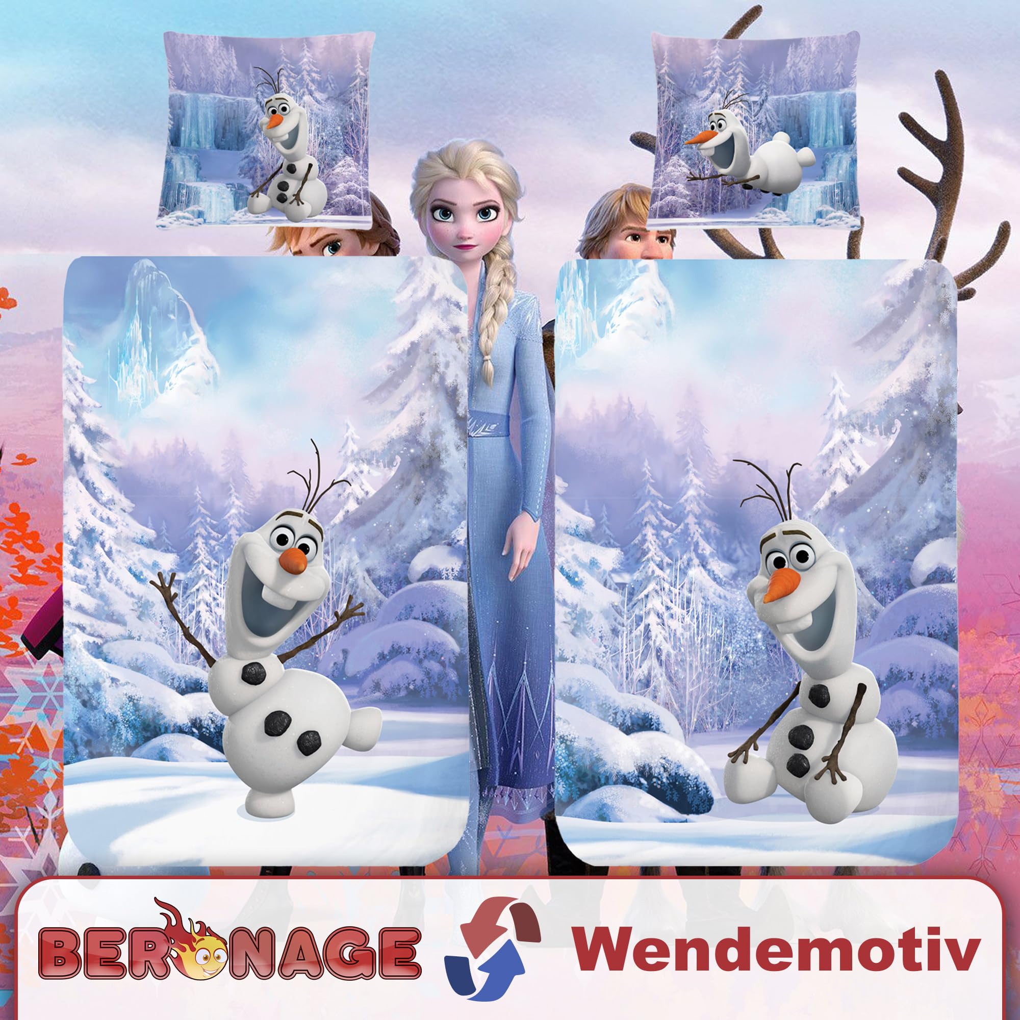 Couverture Disney La Reine des Neiges Elsa Anna Olaf 130 x 170 cm
