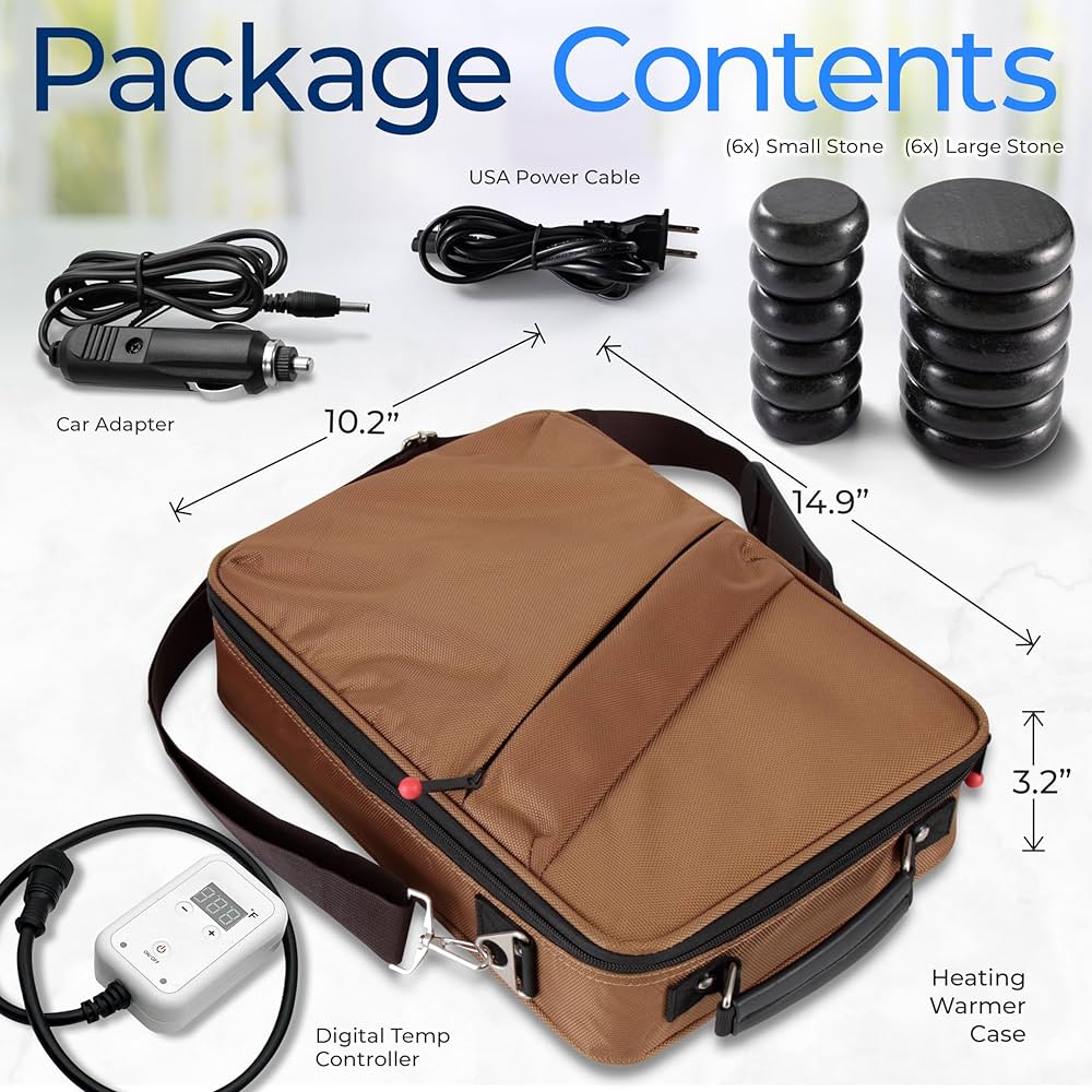 Amazon.com: SereneLife Portable Massage Stone Warmer Set