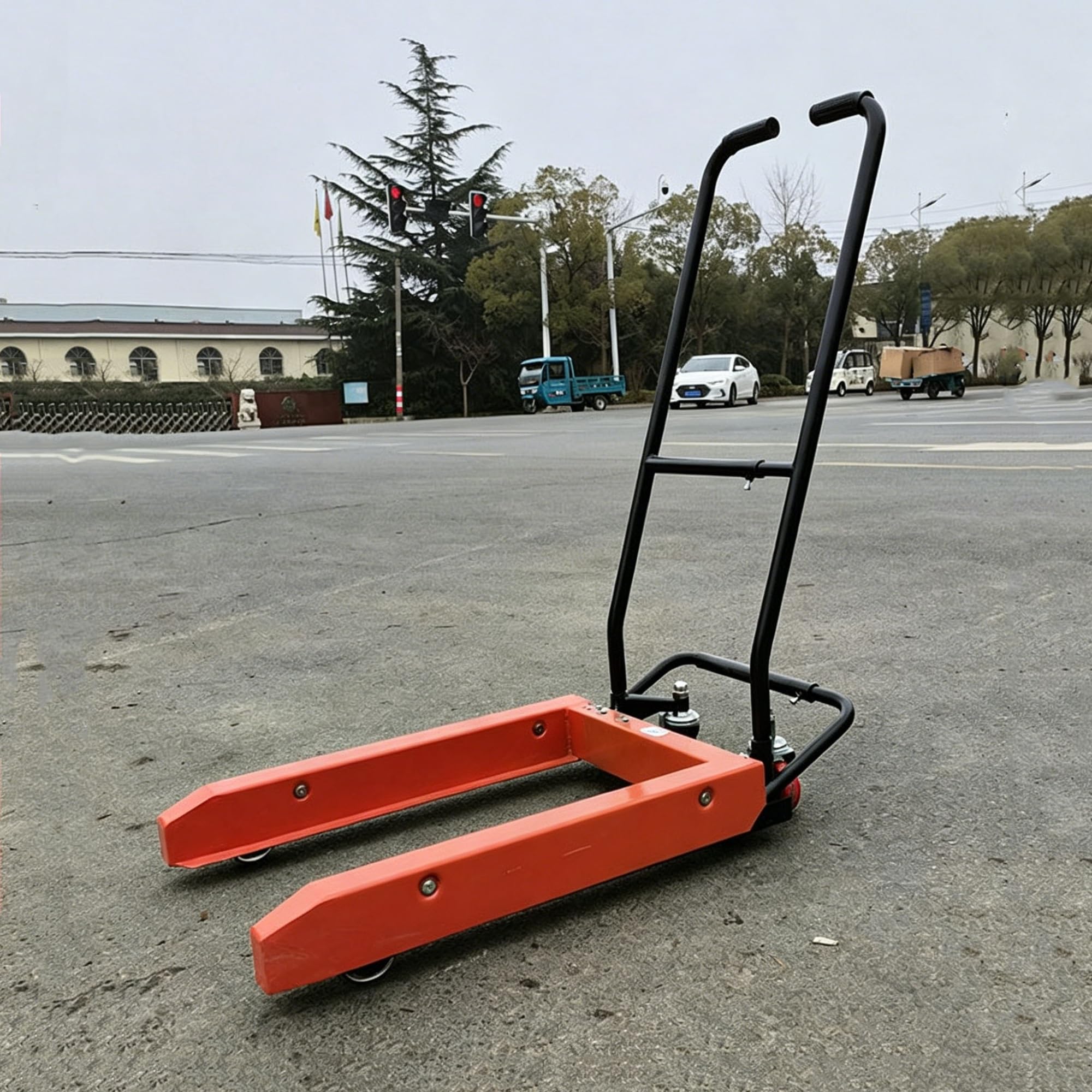 Pallet Jack Truck, Foot-operated lift design, 440 lbs Capacity, Heavy Duty Manual Pallet Jack for Narrow Aisles Warehouse, Workshops(100cm)