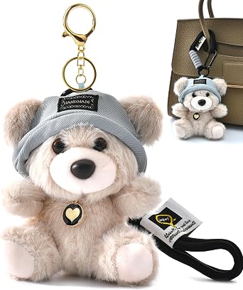 Cute Key Chain Plush Bear Bag Charm Teddy Bear Keychain Gift For Handbag,Purse, Backpack, Car Keys