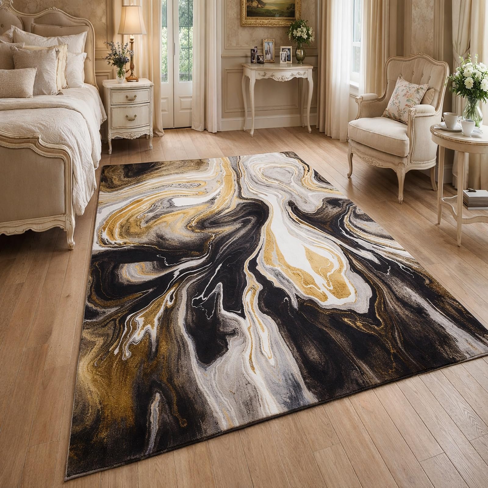 Tapis antidérapant et lavable grand format pour salon