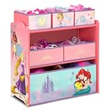 Delta Children Design & Store 6 Bin Toy Storage Organizer&comma; Disney Princess