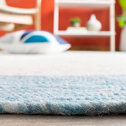 Miniatura 10 de SAFAVIEH Braided Collection BRD902Q BRD902Q - Alfombra ovalada de lana reversible hecha a mano para entrada, vestíbulo, sala de estar, dormitorio,