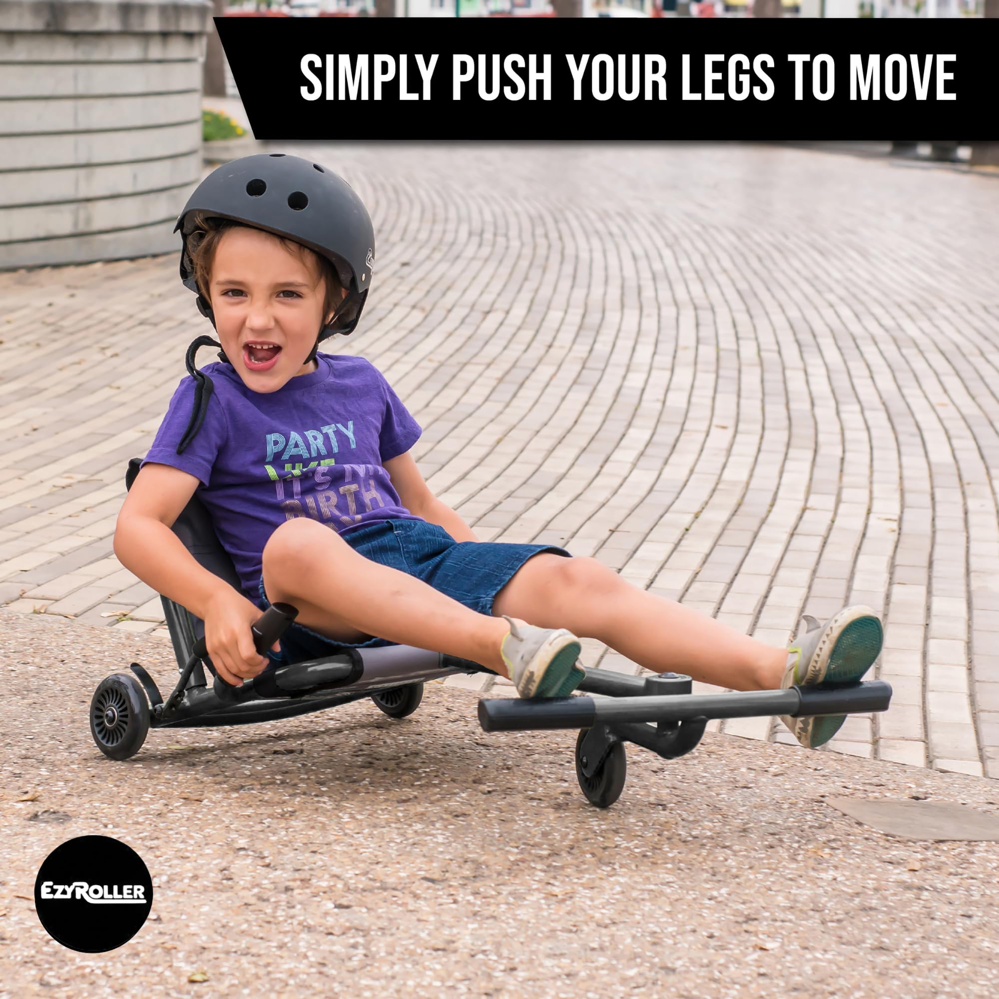 EzyRoller Patinete para niños (EZR1BL), Negro