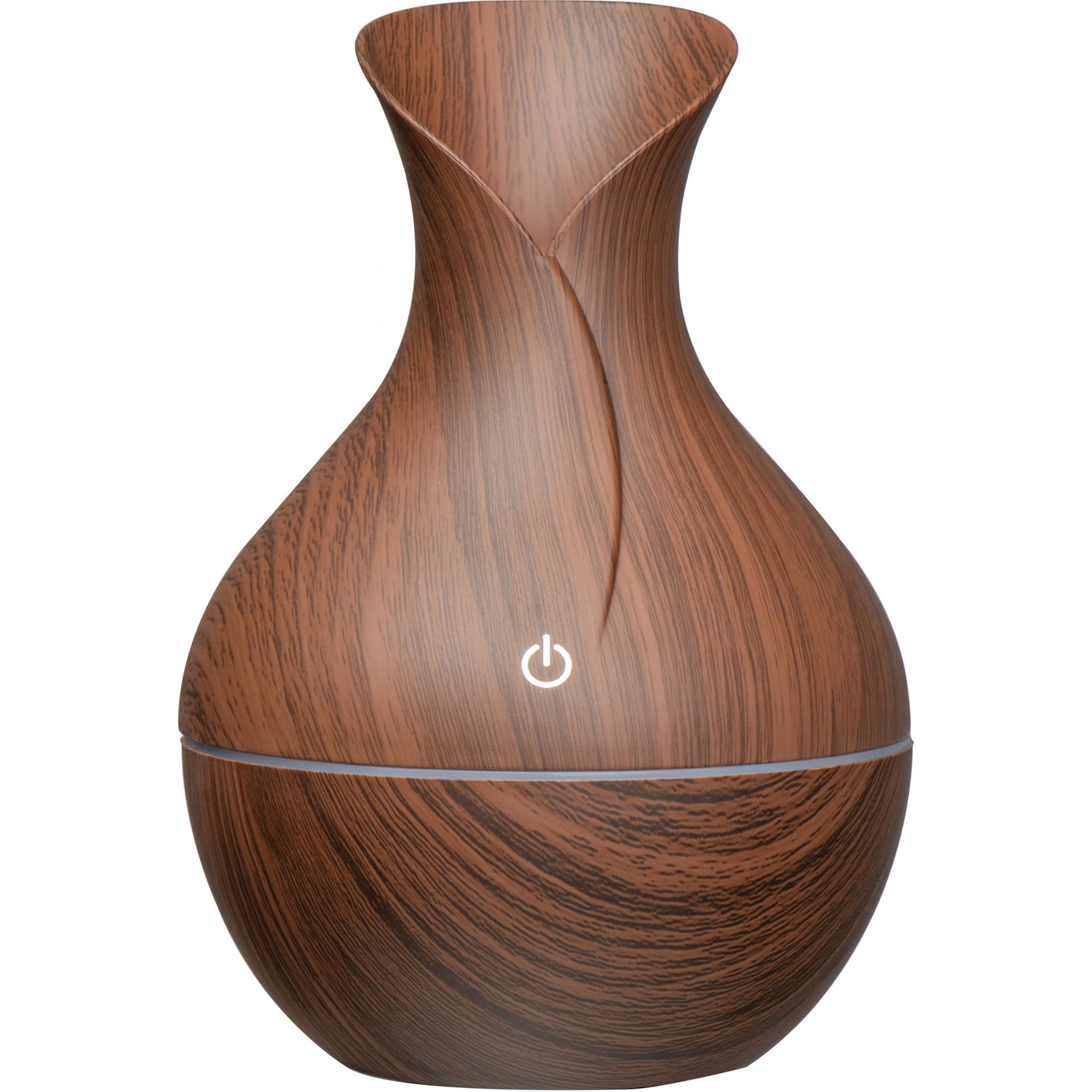 Umidificatore, effetto legno scuro, elegante diffusore di aromaterapia, cavo di ricarica USB, ambiente migliorato, design elegante, ideale per ogni stanza, crea il proprio profumo