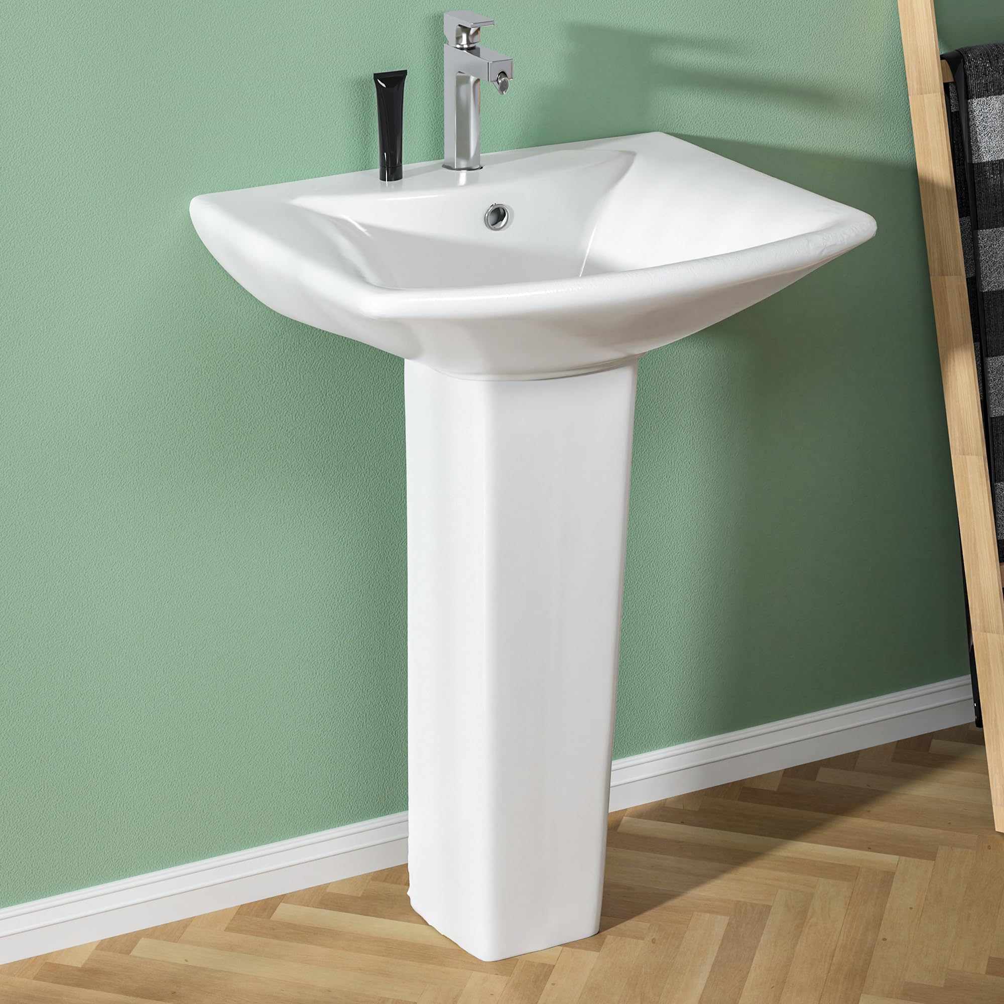 Miuara Bathroom Pedestal Sink Combo 18