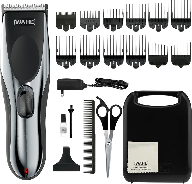 Kit de corte y recorte de pelo inalámbrico/cable recargable Clipper | Corte de pelo inalámbrico, recorte de barbas largas y aseo de todo el cuerpo, uso enchufado o inalámbrico – 79434